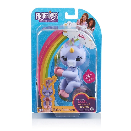 Интерактивный единорог Fingerlings Алика, пурпурный, 12 см.  